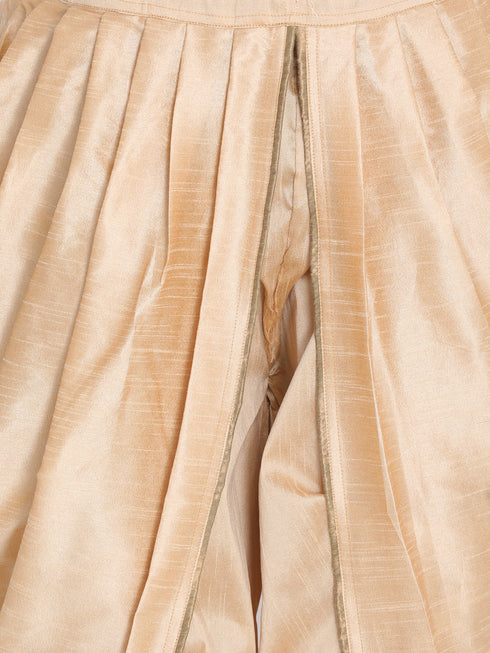 Men's Rose Gold Silk Blend Dhoti Pant